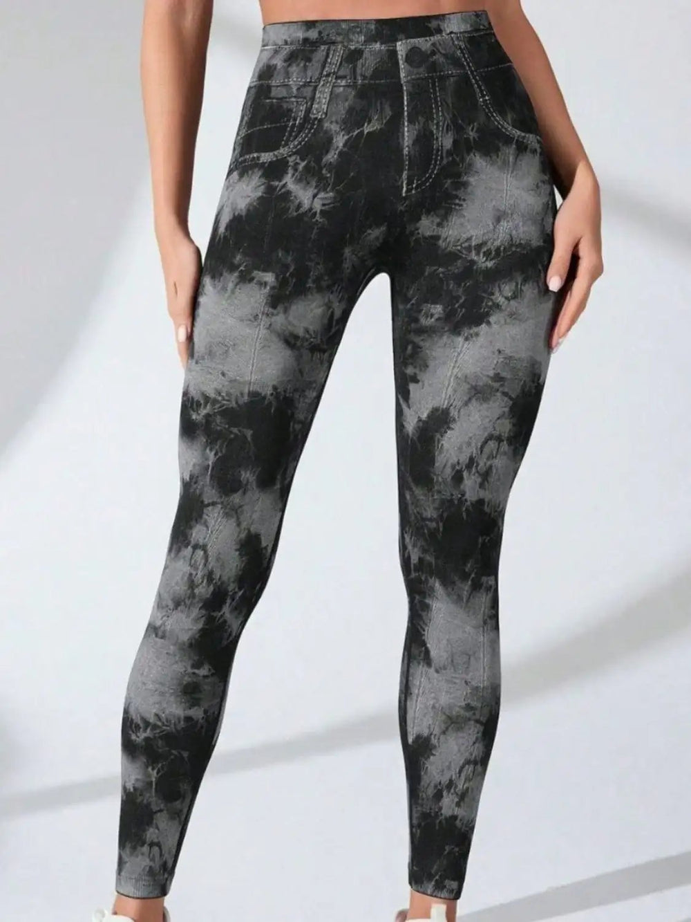 Tie-Dye High Waist Active Leggings - Trendsi