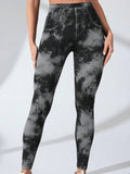 Tie-Dye High Waist Active Leggings - Trendsi