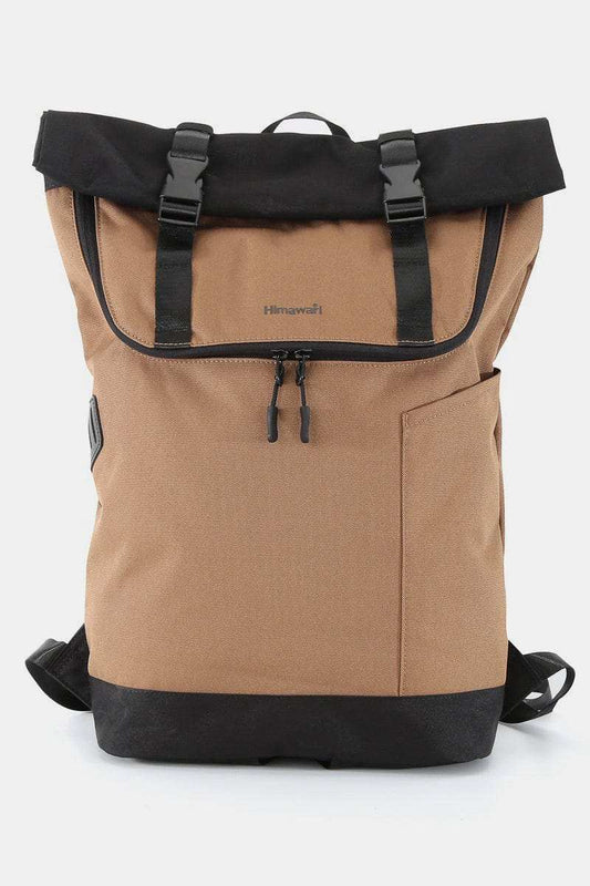 Himawari Contrast Waterproof Canvas Backpack Bag - Trendsi - Flyclothing LLC
