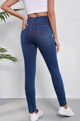 High Waist Skinny Jeans with Pockets - Trendsi - Flyclothing LLC