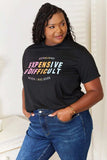 Simply Love Slogan Graphic Cuffed Sleeve T-Shirt - Trendsi - Flyclothing LLC