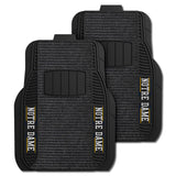 Notre Dame 2-pc Deluxe Car Mat Set - Logo Brands - Flyclothing LLC