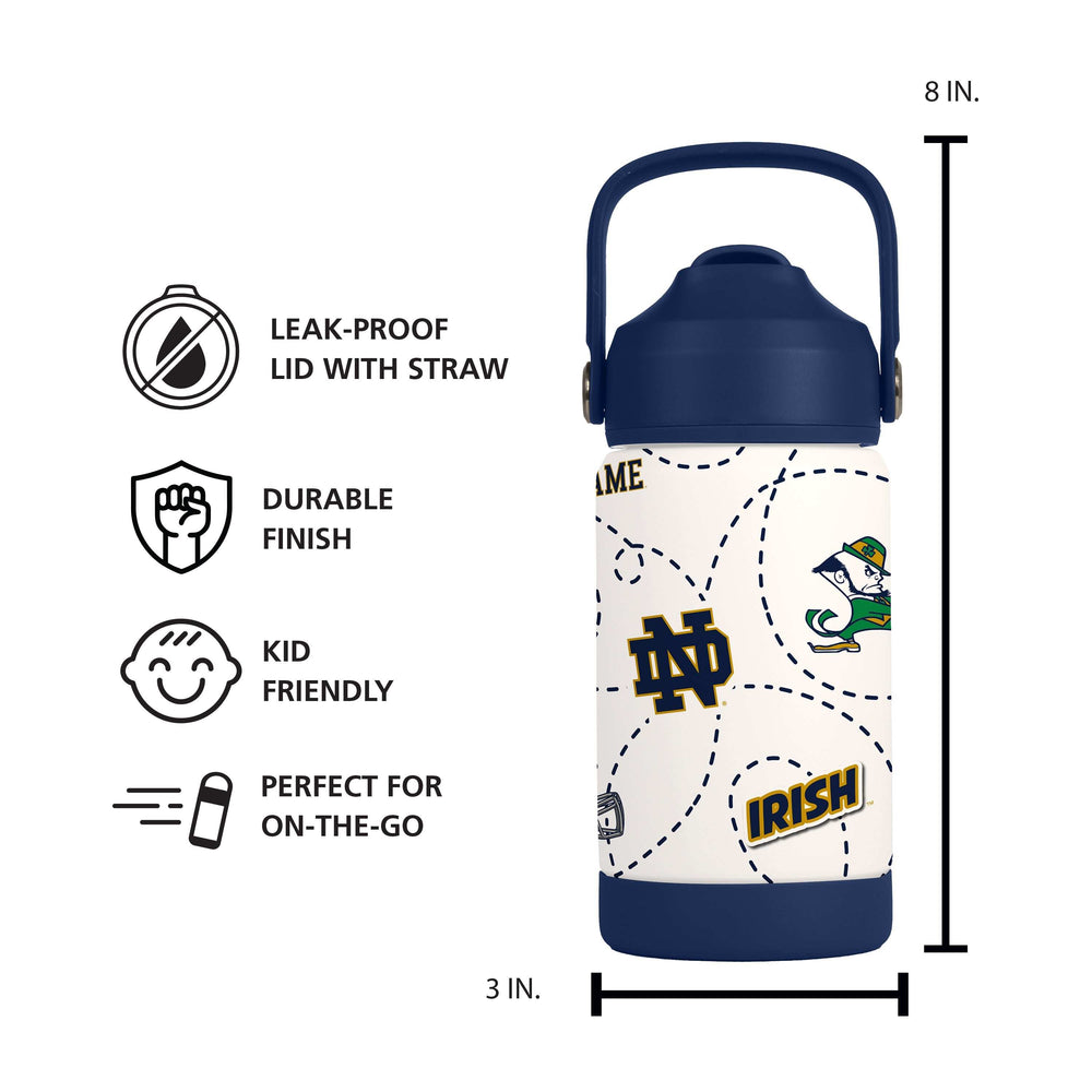 Notre Dame 12oz Mascot SS Kids Bottle - Logo Brands - Flyclothing LLC