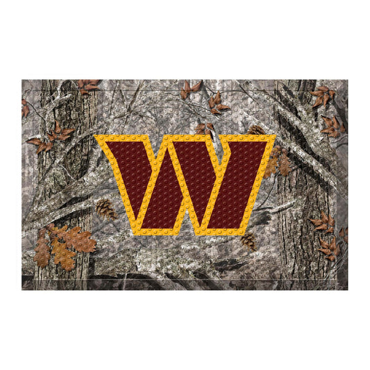 Washington Commanders Rubber Scraper Door Mat Camo
