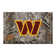 Washington Commanders Rubber Scraper Door Mat Camo