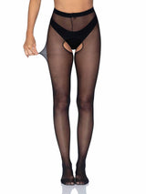 Mercedes Sheer Crotchless Tights