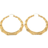 Stainless Steel Textured Hoop Earrings - Trendsi - Flyclothing LLC