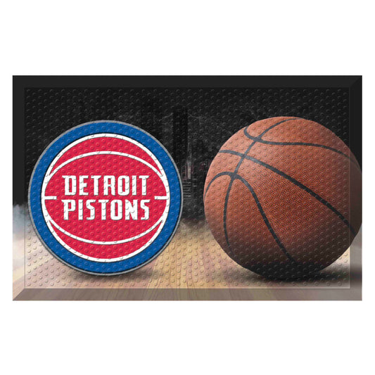 Detroit Pistons Rubber Scraper Door Mat - Detroit Pistons