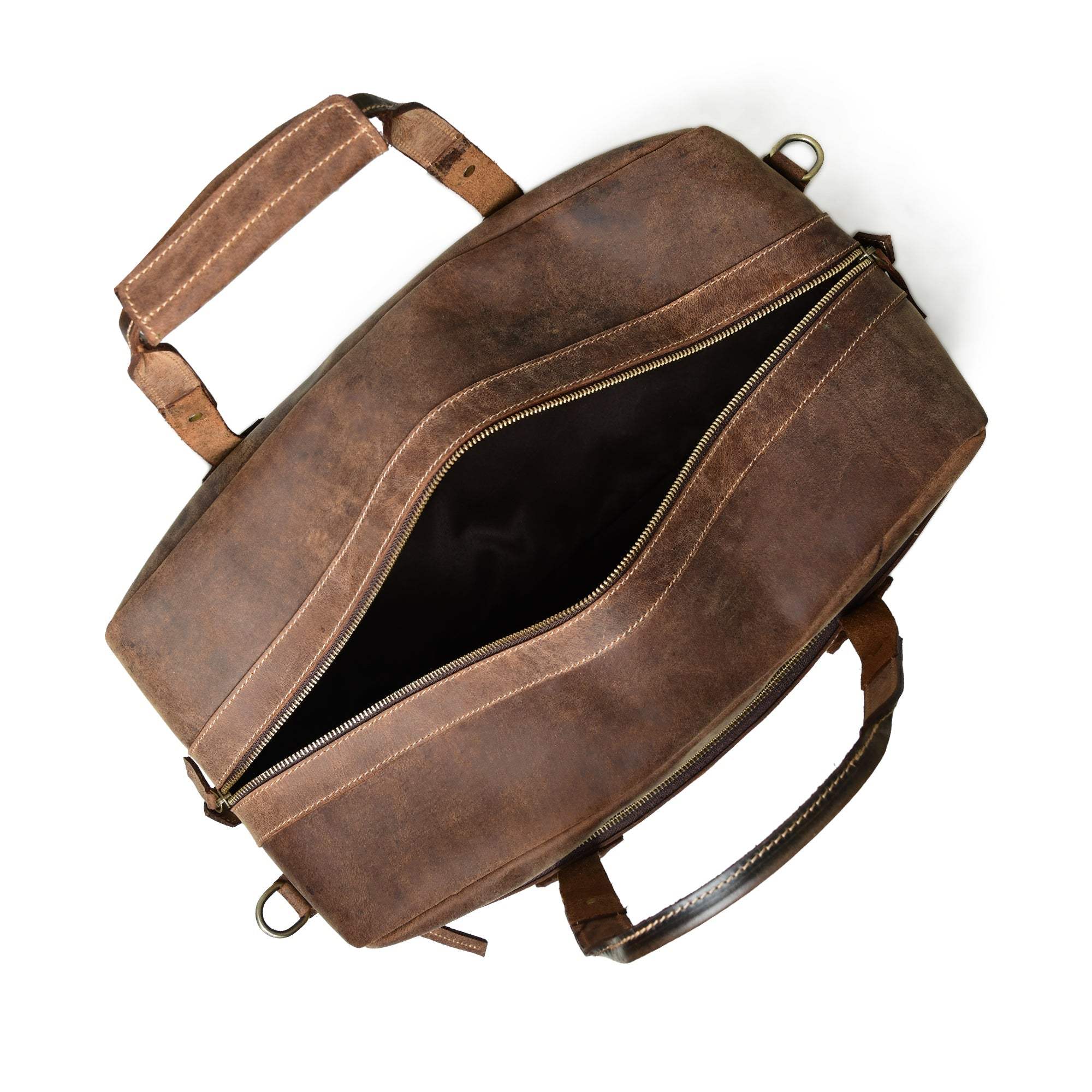 Espresso Elegance Carry on Duffle - Classy Leather Bags - Flyclothing LLC