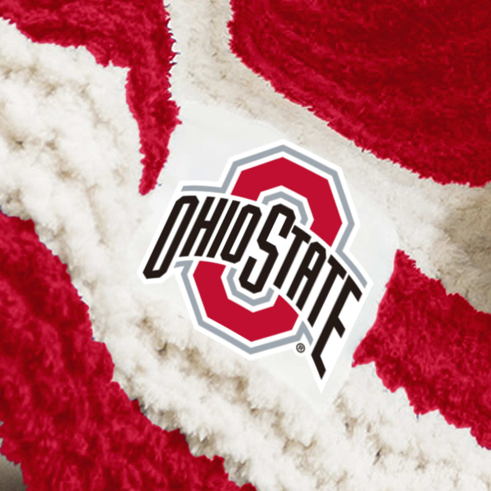 Ohio State Cable Knit Throw 50x60 - Logo Brands - Flyclothing LLC