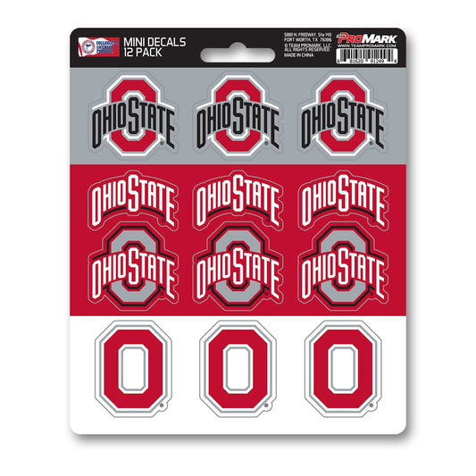 Ohio State University Mini Decal 12-pk - Logo Brands - Flyclothing LLC