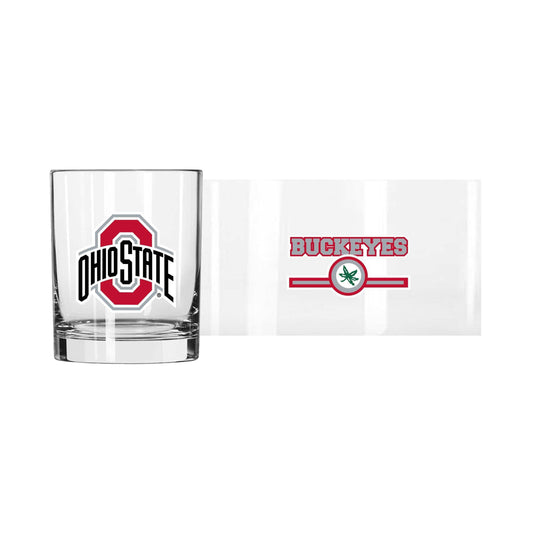 Ohio State 14oz Letterman Rocks Glass - Logo Brands - Flyclothing LLC