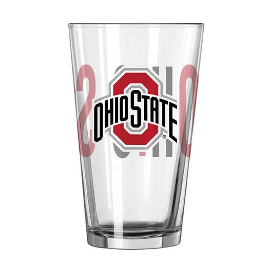Ohio State 16oz Overtime Pint Glass - Logo Brands - Flyclothing LLC