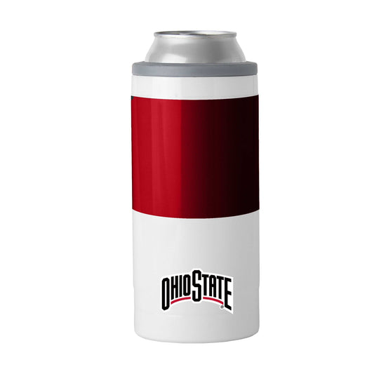 Ohio State Colorblock 12oz Slim Can Coolie - Logo Brands - Flyclothing LLC