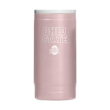 Ohio State  Stencil Powder Coat Slim Can Coolie