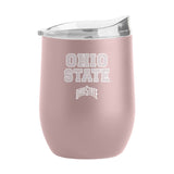 Ohio State 16oz Stencil Powder Coat Curved Beverage