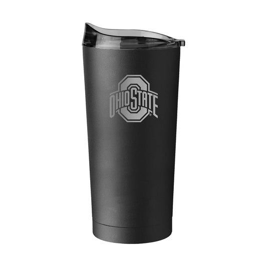 Ohio State 20oz Black Powder Coat Tumbler - Logo Brands - Flyclothing LLC