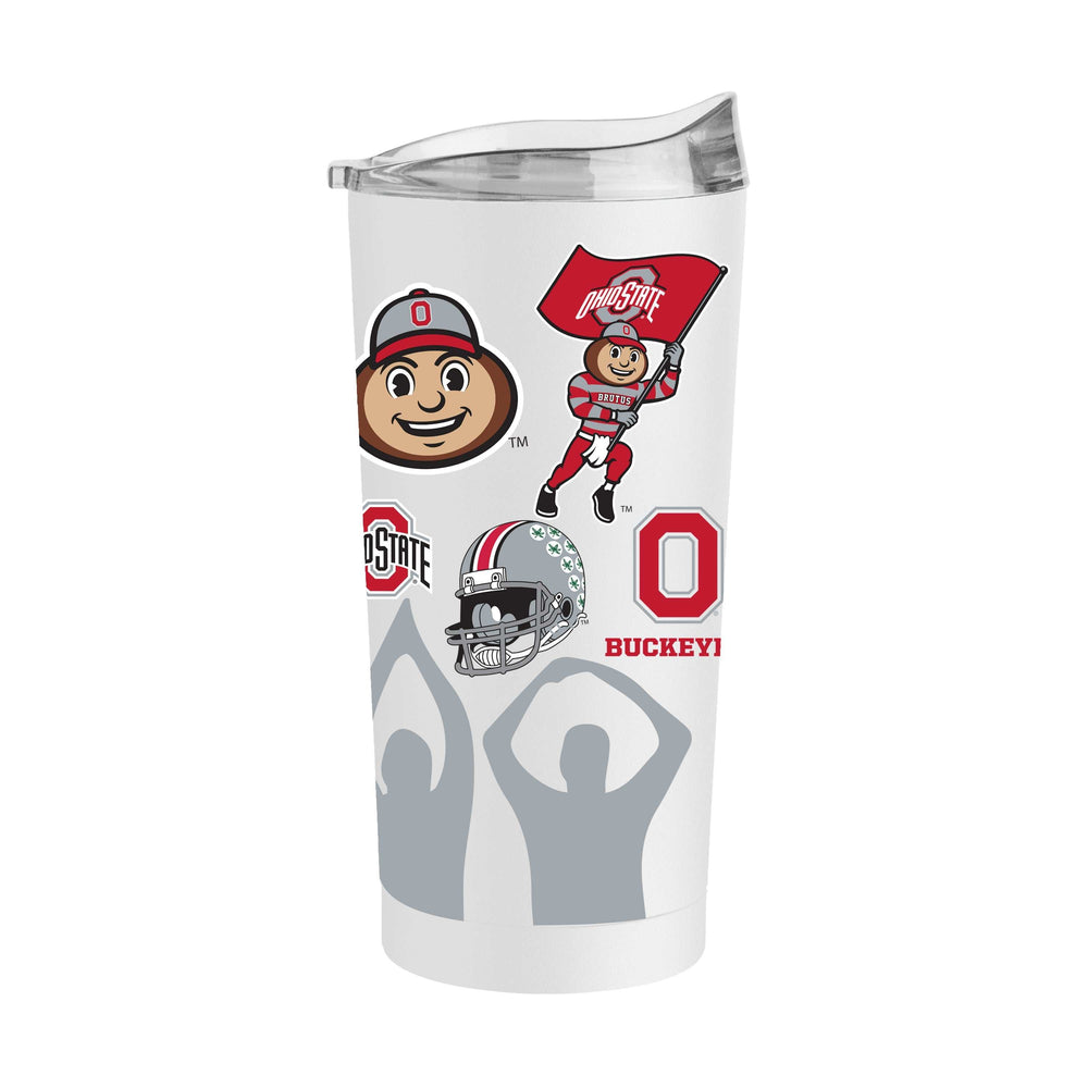 Ohio State 20oz Team Logos Powder Coat Tumbler - Logo Brands - Flyclothing LLC