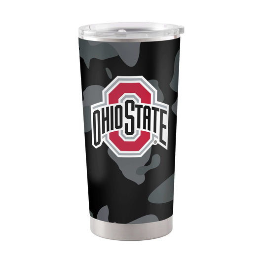 Ohio State 20oz Black Camo Stainless Steel Tumbler - Logo Brands - Flyclothing LLC