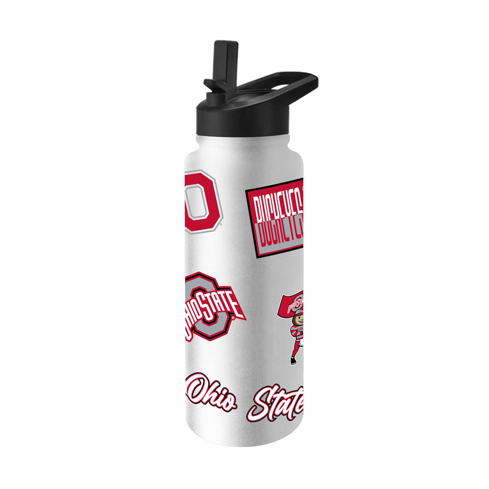 Ohio State 34oz White Dreamweave Quencher Bottle - Logo Brands - Flyclothing LLC