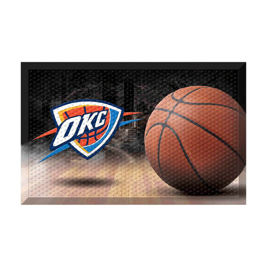 Oklahoma City Thunder Rubber Scraper Door Mat - Oklahoma City Thunder
