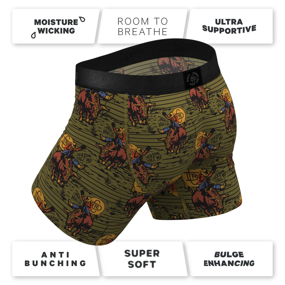 The 1912 | Western Shinesty x Diamond Cross Ranch Ball Hammock® Pouch Underwear With Fly - Shinesty - Flyclothing LLC