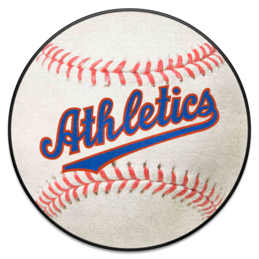 Philadelphia Athletics Baseball Rug - 27in. Diameter - Philadelphia Athletics