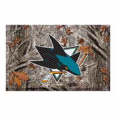 San Jose Sharks Rubber Scraper Door Mat Camo - San Jose Sharks