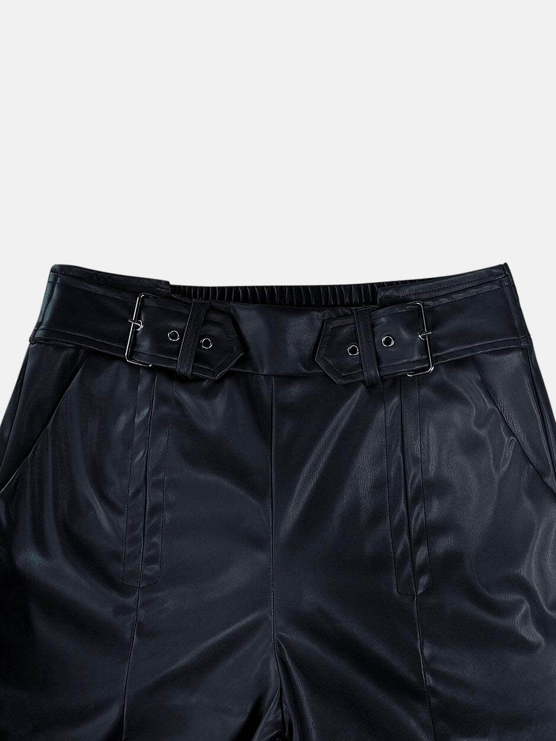 Half Elastic Waist Wide Leg Pants - Trendsi - Flyclothing LLC