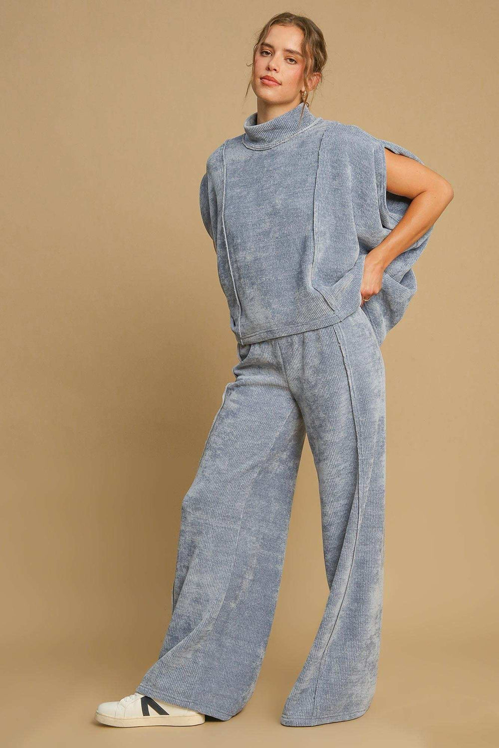 Umgee Elastic Waist Wide Leg Pants - Trendsi - Flyclothing LLC