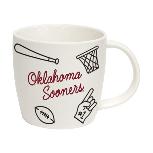 Oklahoma 18oz Multi-Sport Playmaker Mug - Logo Brands - Flyclothing LLC