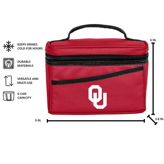 Oklahoma 6 Can Flex Cooler - Logo Brands - Flyclothing LLC