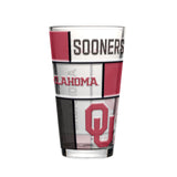 Oklahoma 16oz Quilted Stained Pint Glass