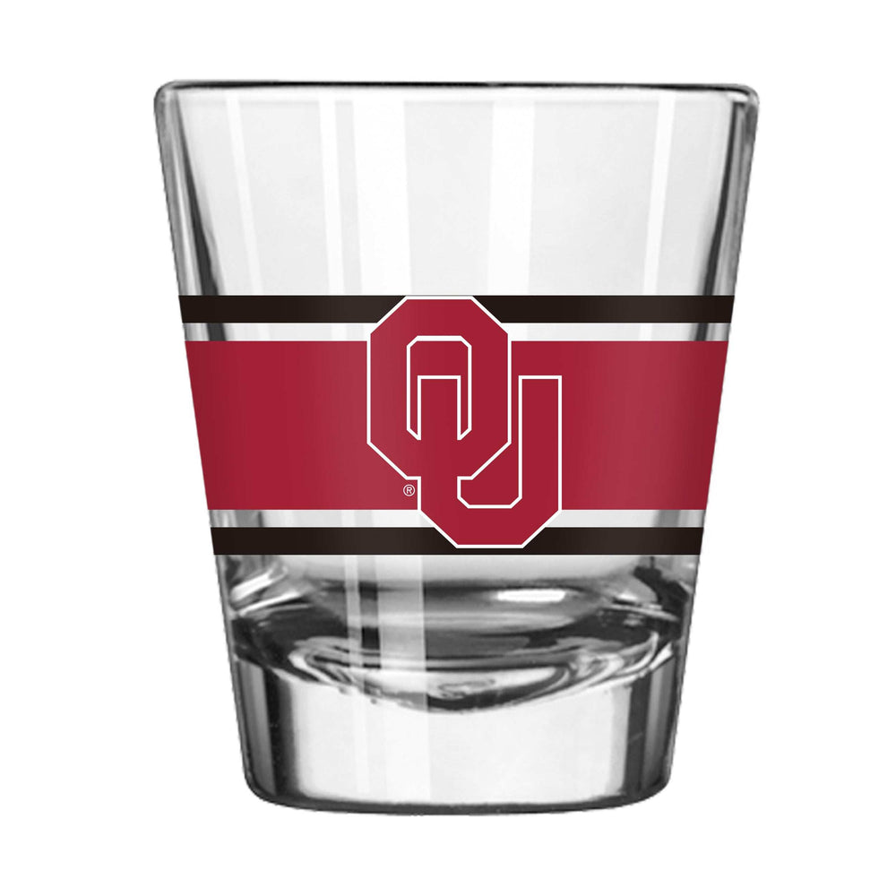 Oklahoma 2oz Stripe Shot Glass - Logo Brands - Flyclothing LLC