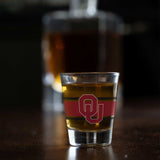 Oklahoma 2oz Stripe Shot Glass - Logo Brands - Flyclothing LLC