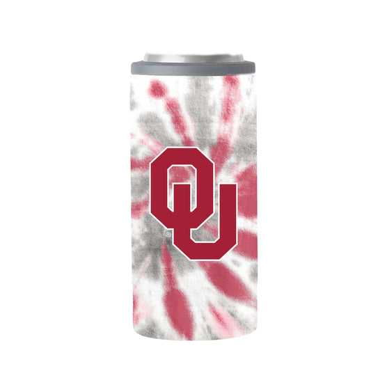 Oklahoma 12oz Tie Dye Slim Can Coolie - Logo Brands - Flyclothing LLC