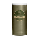 Oklahoma  Badge Powder Coat Slim Can Coolie