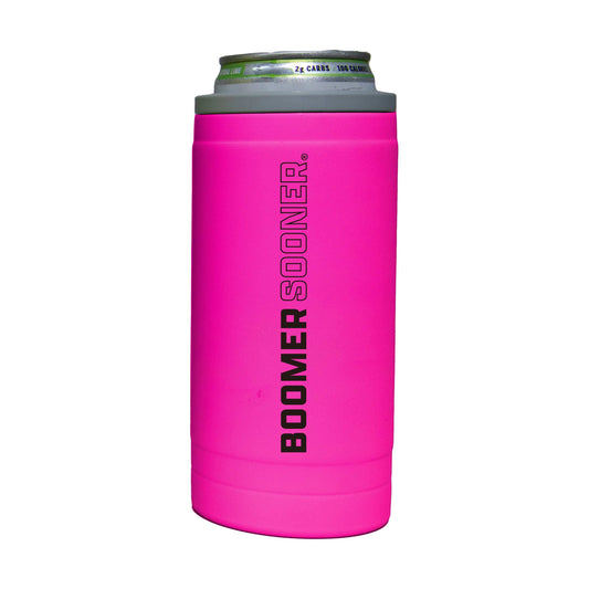 Oklahoma 12oz Electric Stacked Soft Touch Slim Coolie - Logo Brands - Flyclothing LLC