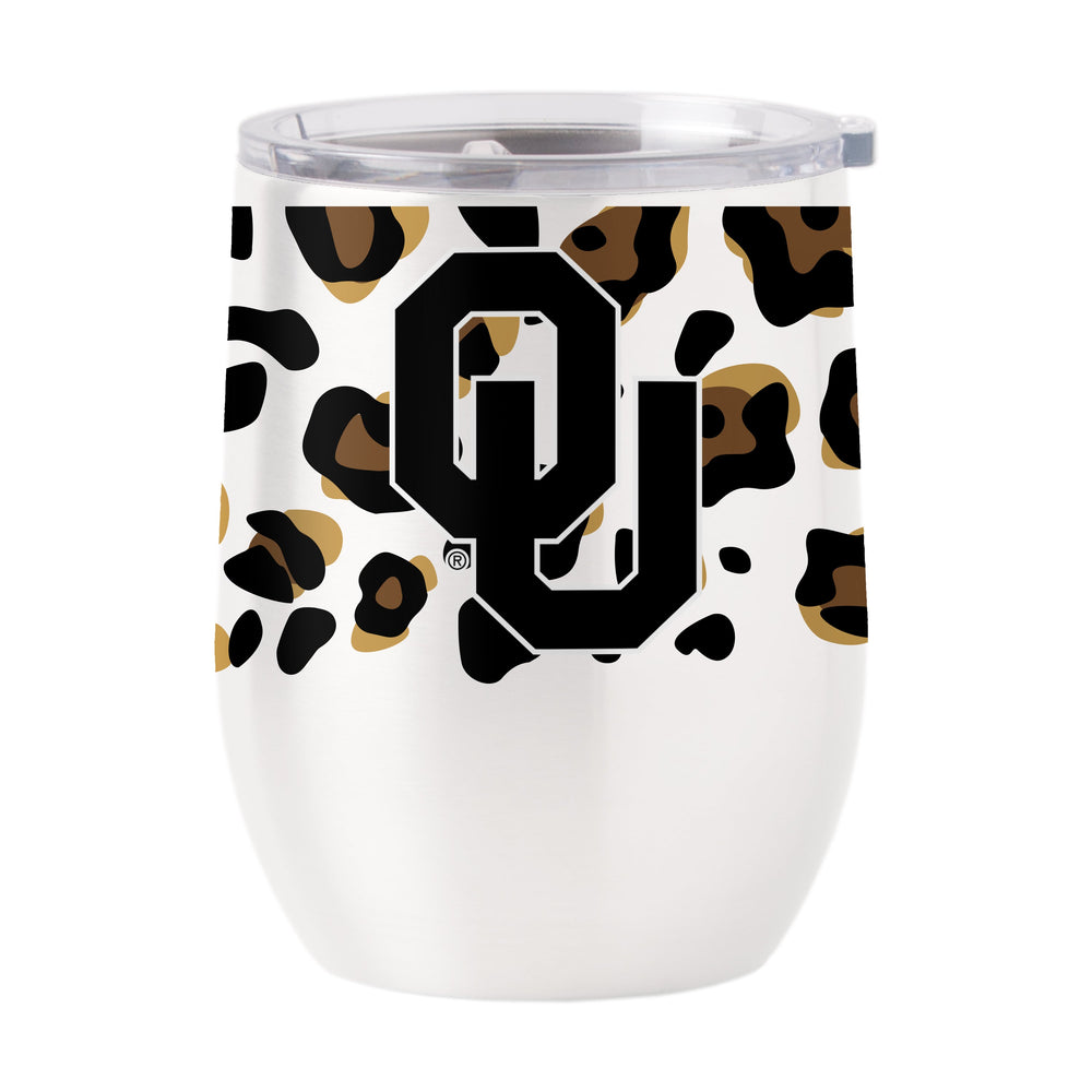 Oklahoma 16oz Neutral Leopard Stainless Curved Beverage