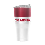 Oklahoma 30oz Colorblock White Powder Coat Tumbler