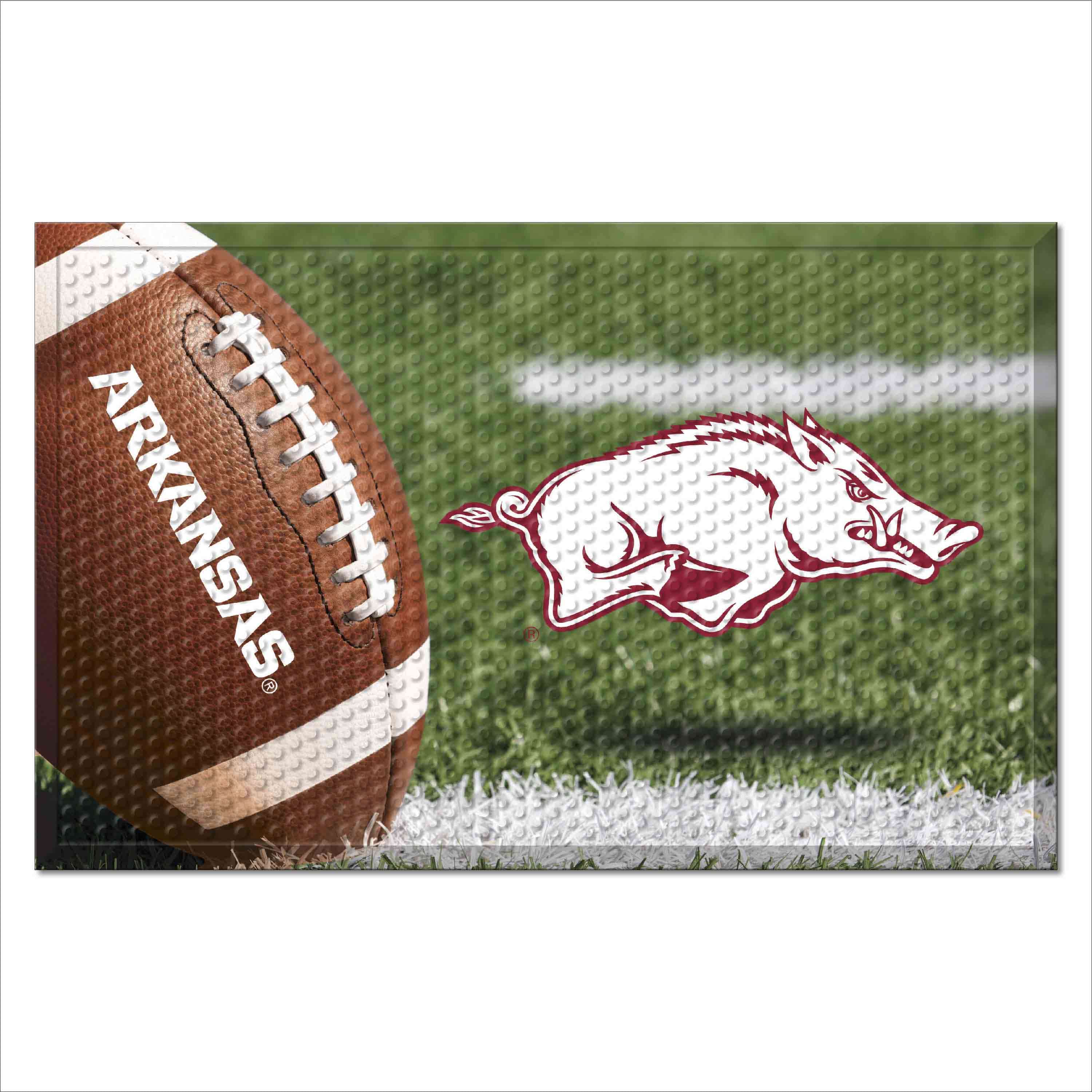 Arkansas Razorbacks Rubber Scraper Door Mat - Arkansas