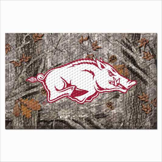Arkansas Razorbacks Rubber Scraper Door Mat, Camo Color - Arkansas