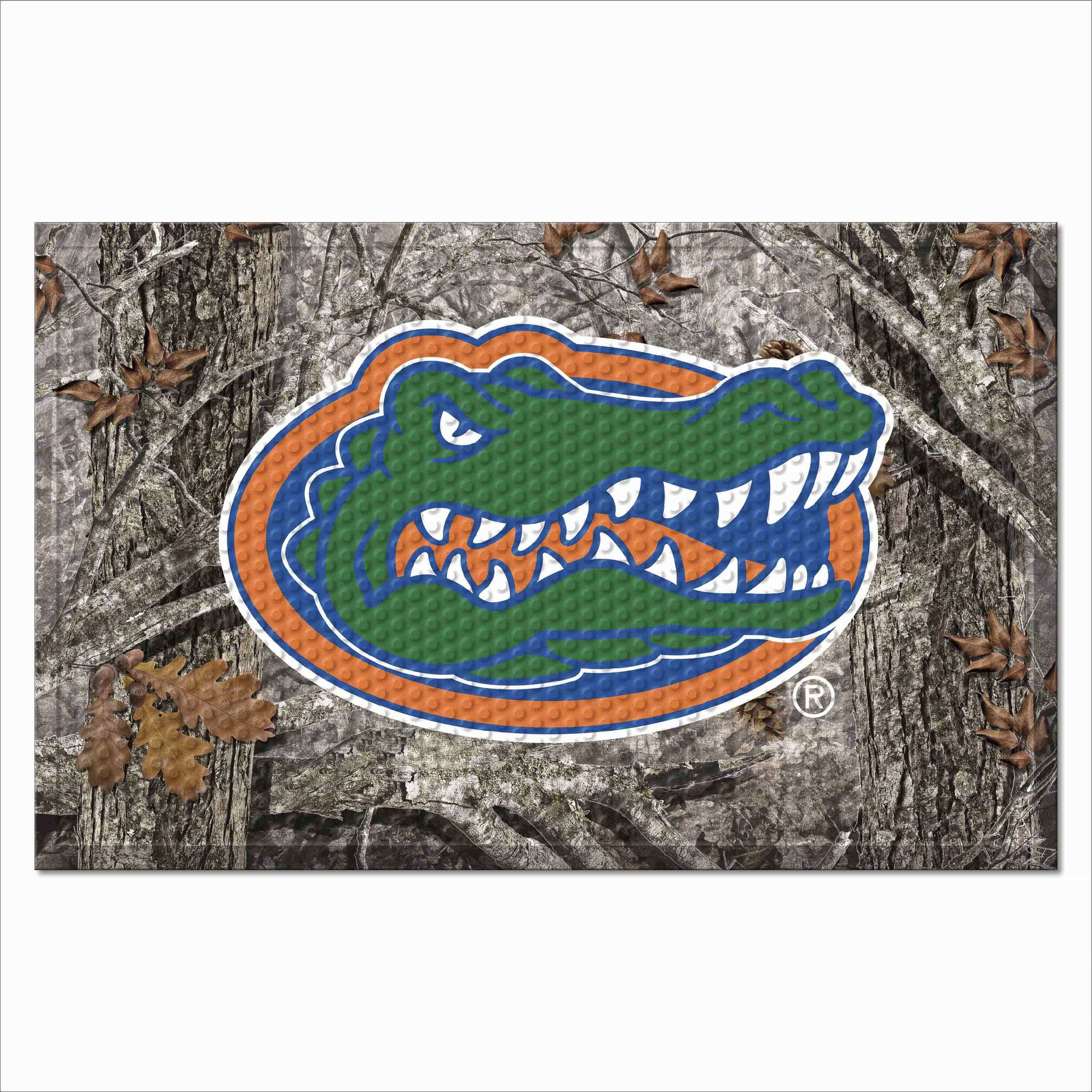 Florida Gators Rubber Scraper Door Mat Camo - Florida