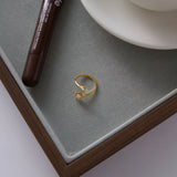 18K Gold-Plated Zircon Sun Bypass Ring - Trendsi - Flyclothing LLC