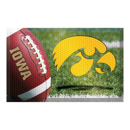 Iowa Hawkeyes Rubber Scraper Door Mat - Iowa