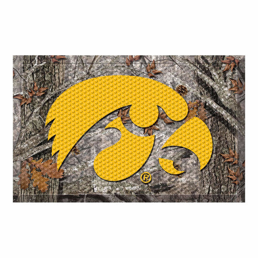 Iowa Hawkeyes Rubber Scraper Door Mat Camo - Iowa