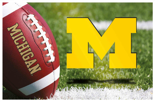 Michigan Wolverines Rubber Scraper Door Mat - Michigan