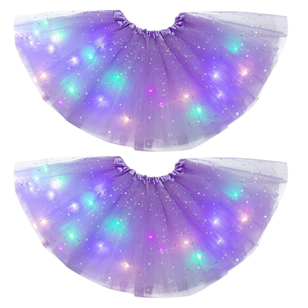 Magical & Luminous LED Princess Halloween Tutu Skirt Sequins Shiny Skirt - My Store - Flyclothing LLC
