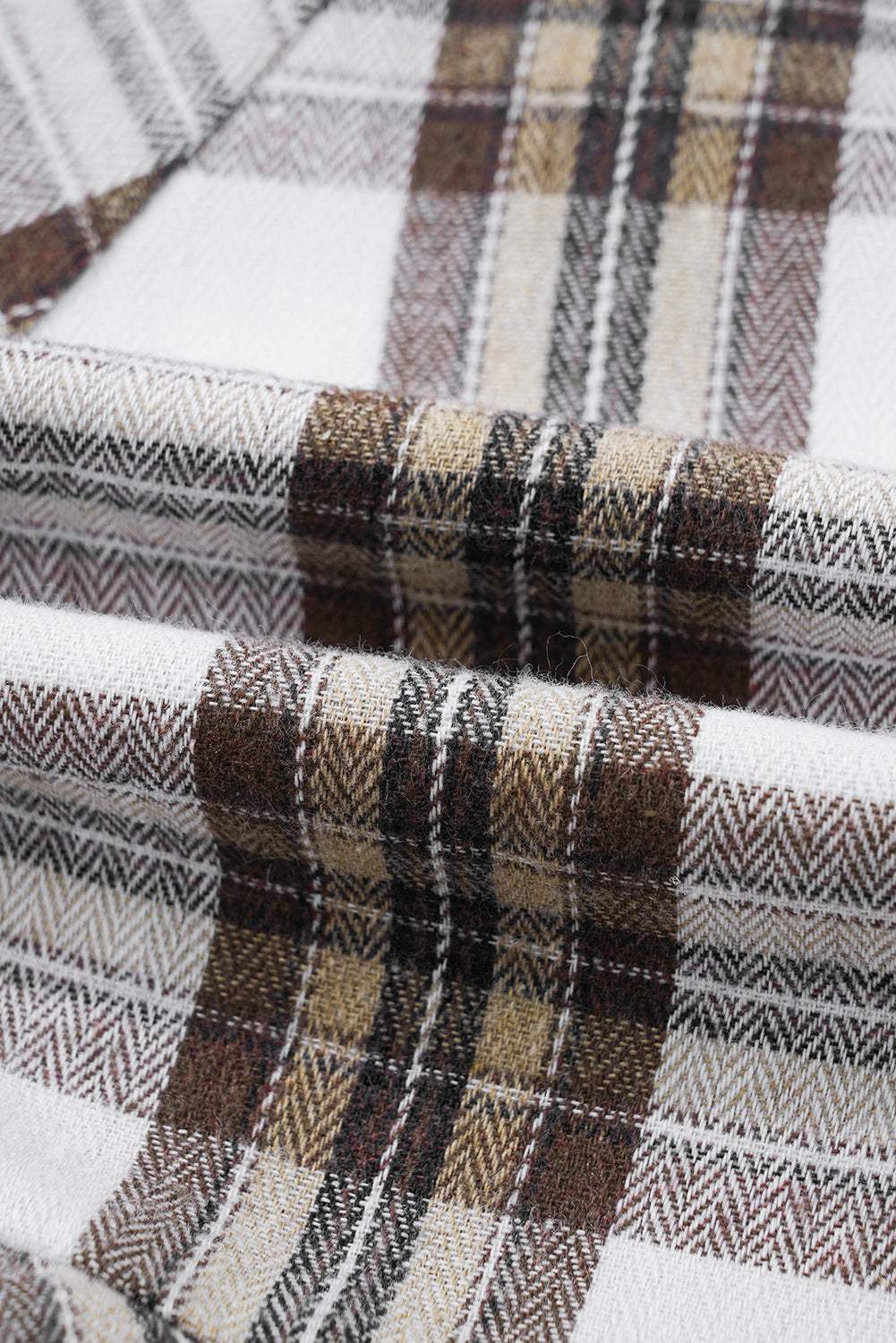 Full Size Plaid Collared Neck Balloon Sleeve Mini Shirt Dress - Trendsi - Flyclothing LLC