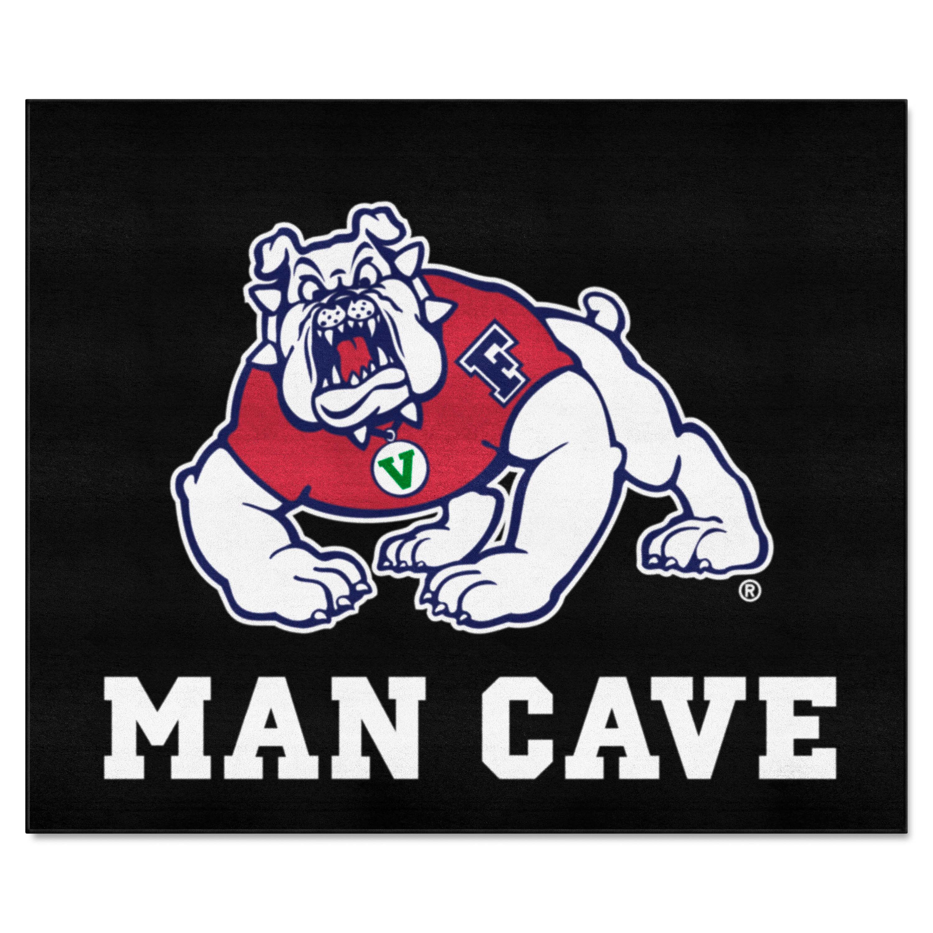 Fresno State Bulldogs Man Cave Tailgater Rug - 5ft. x 6ft., Black - Fresno State